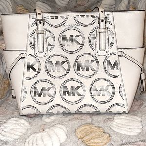 Michael Kors voyage east/west tote optic white
